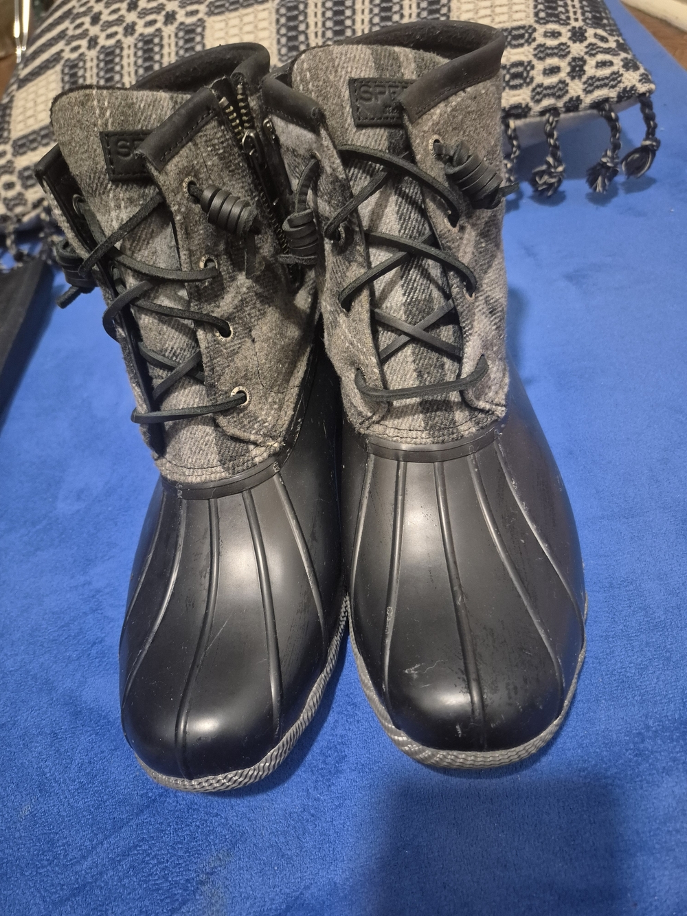 Sperry Men's Black/Grey Duck Boots